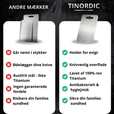 Tinordic™ 100% ren titanium skærebræt
